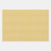 Harvest Gold Gingham Heart Patch Plaid Geschenkpapier Set (Vorderseite 2)