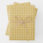 Harvest Gold Gingham Heart Patch Plaid Geschenkpapier Set (Beispiel)