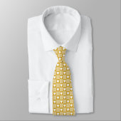 Harvest Gold Gingham Heart Patch Plaid Neck Tie Krawatte (Gebunden)