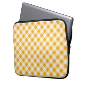 Harvest Gold Gingham Laptopschutzhülle (Vorderseite Links)