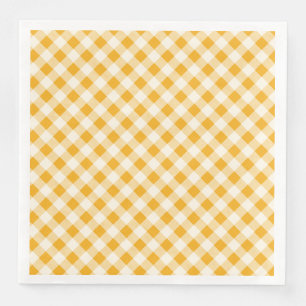 Harvest Gold Gingham Serviette