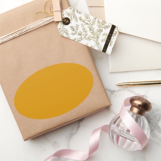 Harvest Gold Oval Aufkleber (Schenken)