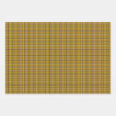 Harvest Gold Plaid Windowpane Pattern Retro Geschenkpapier Set (Vorderseite 2)