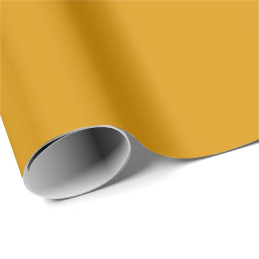 Harvest Gold Solid Color Geschenkpapier (Rolleneckpunkt)