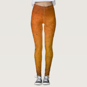 Harvest Gold Solid Schlichte Farbe Leggings (Vorderseite)