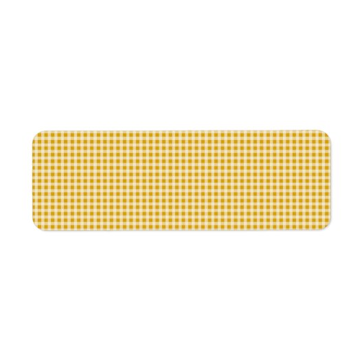 Harvest Gold und White Gingham Karo Kariertes Must (Vorne)