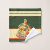 Harvest Grace – Autumn Pumpkins and Sunflowers  Badhandtuch Set (Waschlappen)