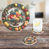 Harvest Halo Round Sandstone Getränkeuntersetzer