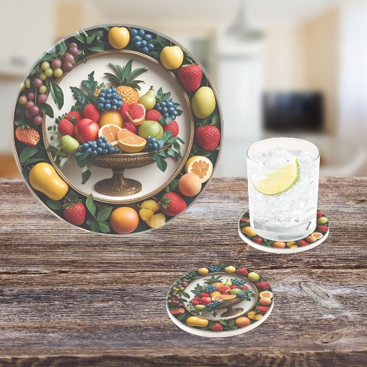 Harvest Halo Round Sandstone Getränkeuntersetzer