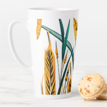 Harvest Harmony: Ein Weizenmuster auf einer weißen