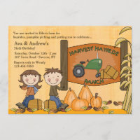 Harvest-Hayride-Party Einladung