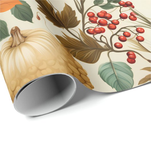 Harvest Hues Erntedank Geschenkpapier (Rolleneckpunkt)