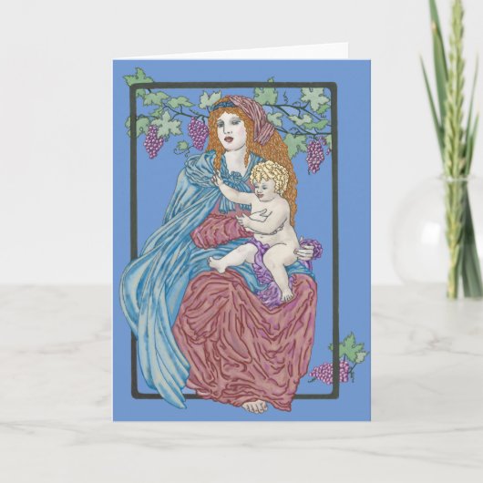 Harvest Madonna Feiertagskarte (Vorderseite)