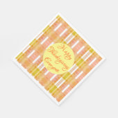 Harvest Moon Erntedank Kariert Paper Napkins Serviette (Ecke)