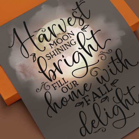 Harvest Moon Fall Delight Gedicht Brown Poster