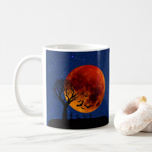 Harvest Moon Halloween Kaffeetasse (Mit Donut)