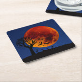 Harvest Moon Halloween Rechteckiger Pappuntersetzer (angewinkelt)