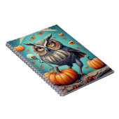Harvest Moon Magic Owl und Pumpkin Halloween Notizblock (Rechte Seite)