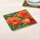 Harvest Moon Oriental Poppy Rechteckiger Pappuntersetzer (angewinkelt)