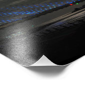 Harvest Moon über der indischen Brücke Fotodruck (Ecke)