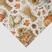 Harvest Orange Pumpkins Garden Thanksgiving Seidenpapier (Ausschnitt)