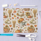 Harvest Orange Pumpkins Garden Thanksgiving Seidenpapier (Handwerk)