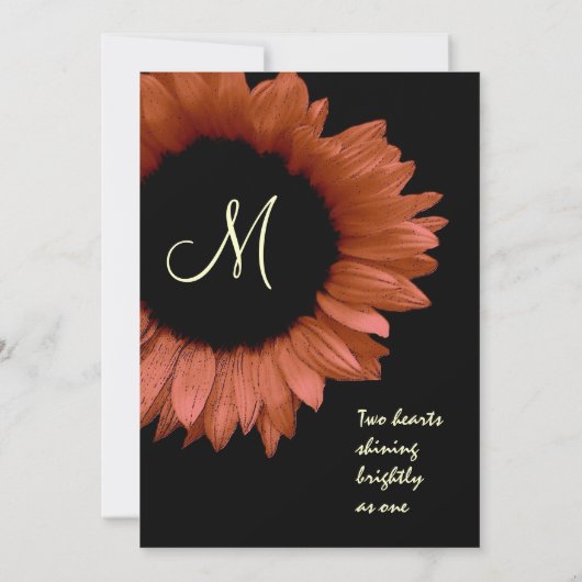 Harvest Orangenblume Hochzeit Ver 007 Einladung (Rückseite)