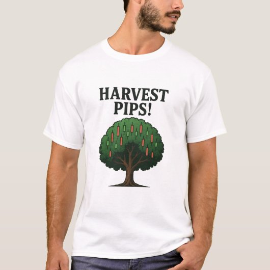 Harvest Pips Forex Trading Tree T - Shirt (Vorderseite)