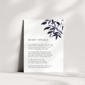 Harvest Plum Wedding Guest Details Card Begleitkarte