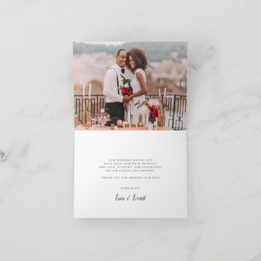 Harvest Plum Wedding Vielen Dank Dankeskarte (Innenseite)