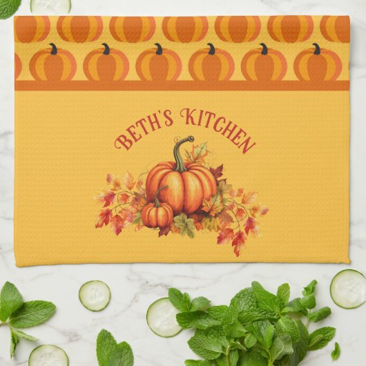 Harvest Pumpkin Patch Geschirrtuch (Gefaltet)