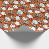 Harvest Pumpkin Patchwork Vintages Muster Geschenkpapier (Ecke)