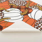 Harvest Pumpkin Patchwork Vintages Muster Sherpadecke (3/4)