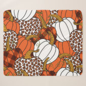 Harvest Pumpkin Patchwork Vintages Muster Sherpadecke (Vorderseite (Horizontal))