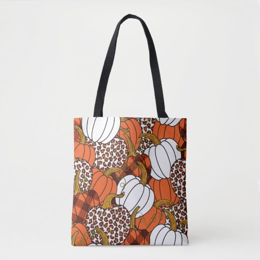 Harvest Pumpkin Patchwork Vintages Muster Tasche (Vorderseite)
