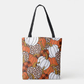 Harvest Pumpkin Patchwork Vintages Muster Tasche (Rückseite)