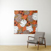 Harvest Pumpkin Patchwork Vintages Muster Wandteppich (Beispiel (Horizontal))