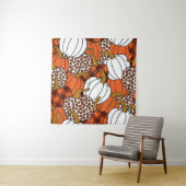 Harvest Pumpkin Patchwork Vintages Muster Wandteppich (Beispiel)