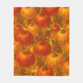 Harvest Pumpkin Pattern - Herbst Erntedank Fleecedecke (Vorderseite)