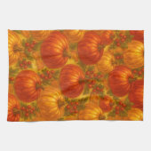Harvest Pumpkin Pattern - Herbst Erntedank Geschirrtuch (Horizontal)