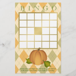 Harvest Pumpkin Raute Babydusche Bingo