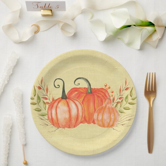 Harvest Pumpkin Trio Pappteller (Hochzeit)