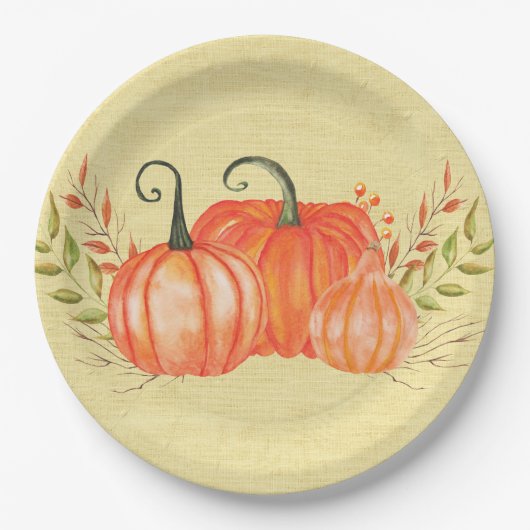 Harvest Pumpkin Trio Pappteller (Vorderseite)