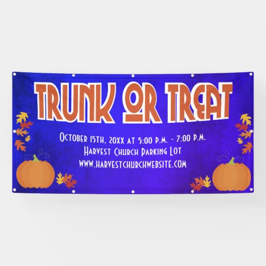 Harvest Pumpkin Trunk oder Leckerei Banner (Horizontal)