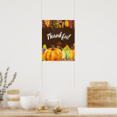 Harvest Pumpkins, Blätter und Foliage Dankbar Poster (Küche)