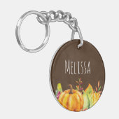 Harvest Pumpkins, Blätter und Folien Schlüsselanhänger (Vorderseite links)