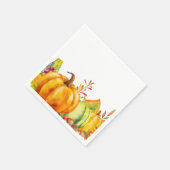 Harvest Pumpkins, Blätter und Folien Serviette (Ecke)