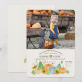 Harvest Pumpkins Foto Einladung (Vorne/Hinten)