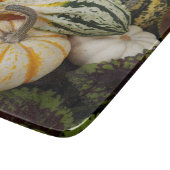 Harvest Pumpkins und Squash Still Life Foto Schneidebrett (Ecke)
