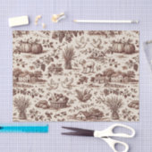 Harvest Sepia Brown Toile Seidenpapier (Handwerk)